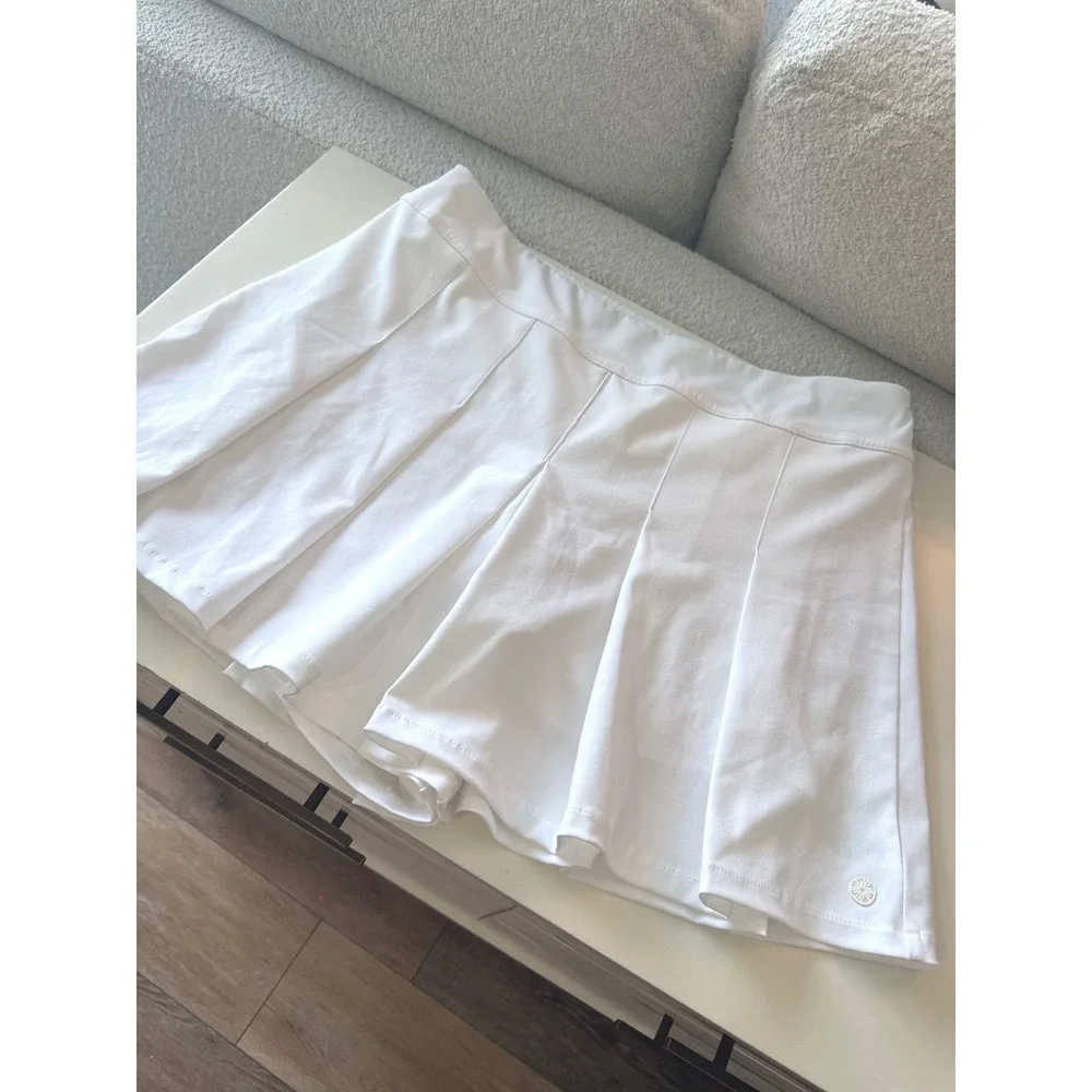 Lilly Pulitzer Luxletic Priska Skort UPF 50+ Resort White Tennis Golf Size 14
